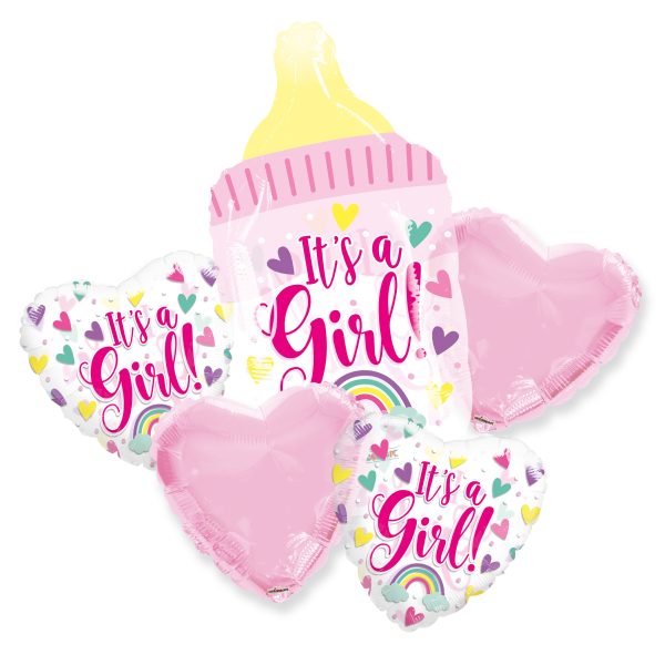 Balloon Bouquet Baby Girl Bottle