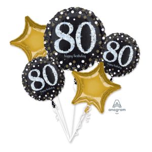Balloon Bouquet Sparkling Birthday 80