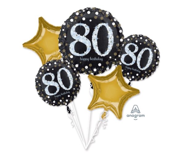 Balloon Bouquet Sparkling Birthday 80
