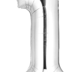 34" Silver Number 1 Balloon