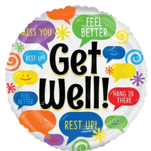 18" Get Well Messages Balloon