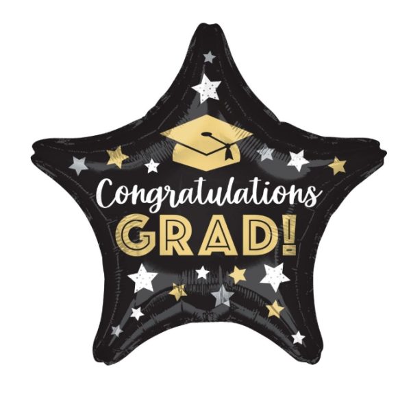 18" Congratulations Grad Stars Balloon