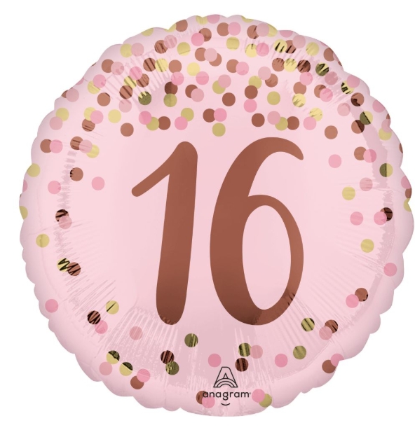 Standard Pretty Pink 16th Birthday Balloon